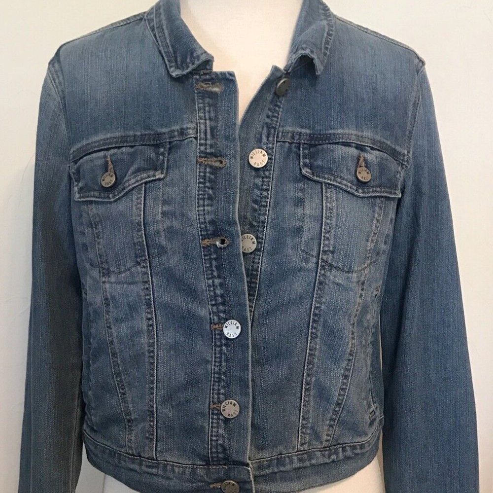 William Rast Women's Lenna Denim Jean Jacket Blue Flash by Justin Timerlake Sz S